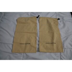 Louis Vuitton Dust Bags Set of 2 Beige Shoe Storage‎ Pouches #17